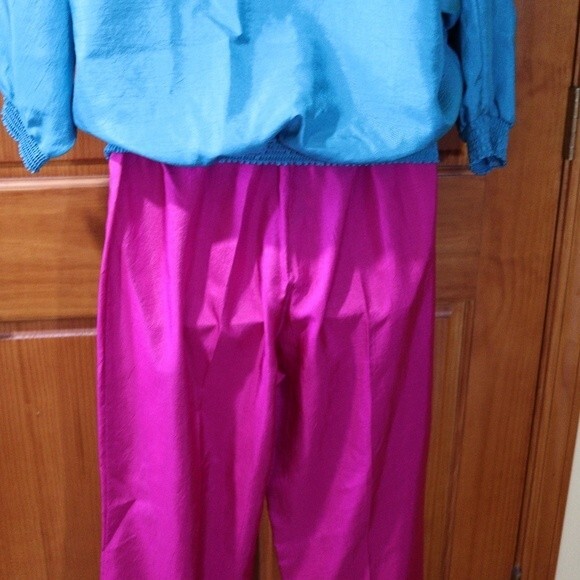 Jordana Vintage Windbreaker Track Suit  Tops Hot Pink Retro 90s 3 pc set - Picture 10 of 16